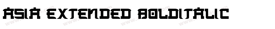 Asia Extended BoldItalic字体转换